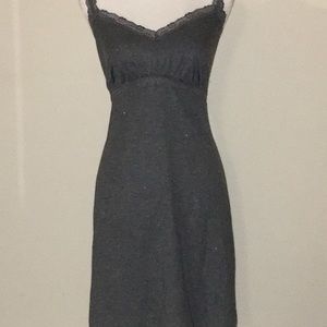 Charcoal Gray With Silver Sparkle Dust Chemise
